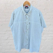 Simms Fishing Shirt Button Down Short Sleeve Lightweight Vented Men's 2XL