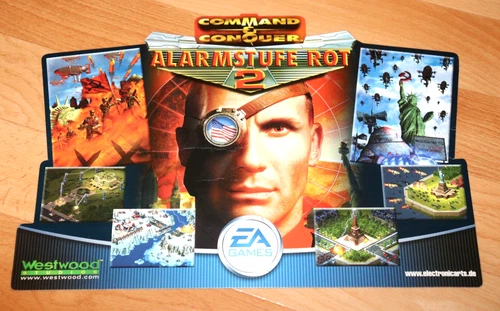 Command & Conquer Red Alert 2 Small Promo Vintage Paper Standee Counter Display