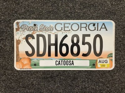 Nummernschild Amerika American USA Georgia 2021 original gebraucht SDH 6850