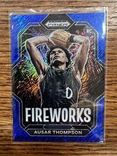 2023 Panini Prizm Draft Picks #11 Amen Thompson Fireworks Blue Shimmer FOTL #/19