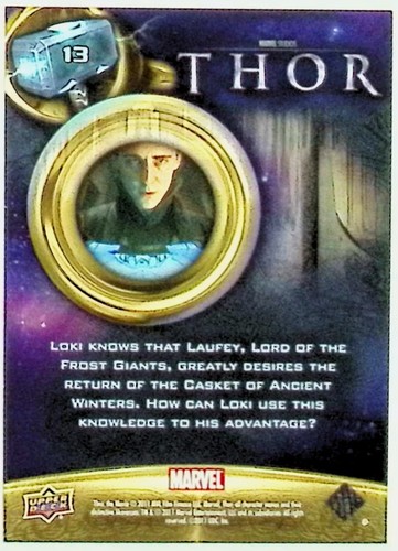 2011 UPPER DECK THOR #13 BASE CARD NM-MT+ - Picture 2 of 2