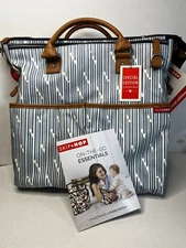Skip Hop DUO Special Edition Luxe Diaper Bag In French Stripe w/ Changing Pad