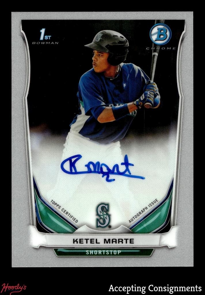 2014 Bowman Chrome Prospect Autographs #BCAPKM Ketel Marte 1st ROOKIE AUTO