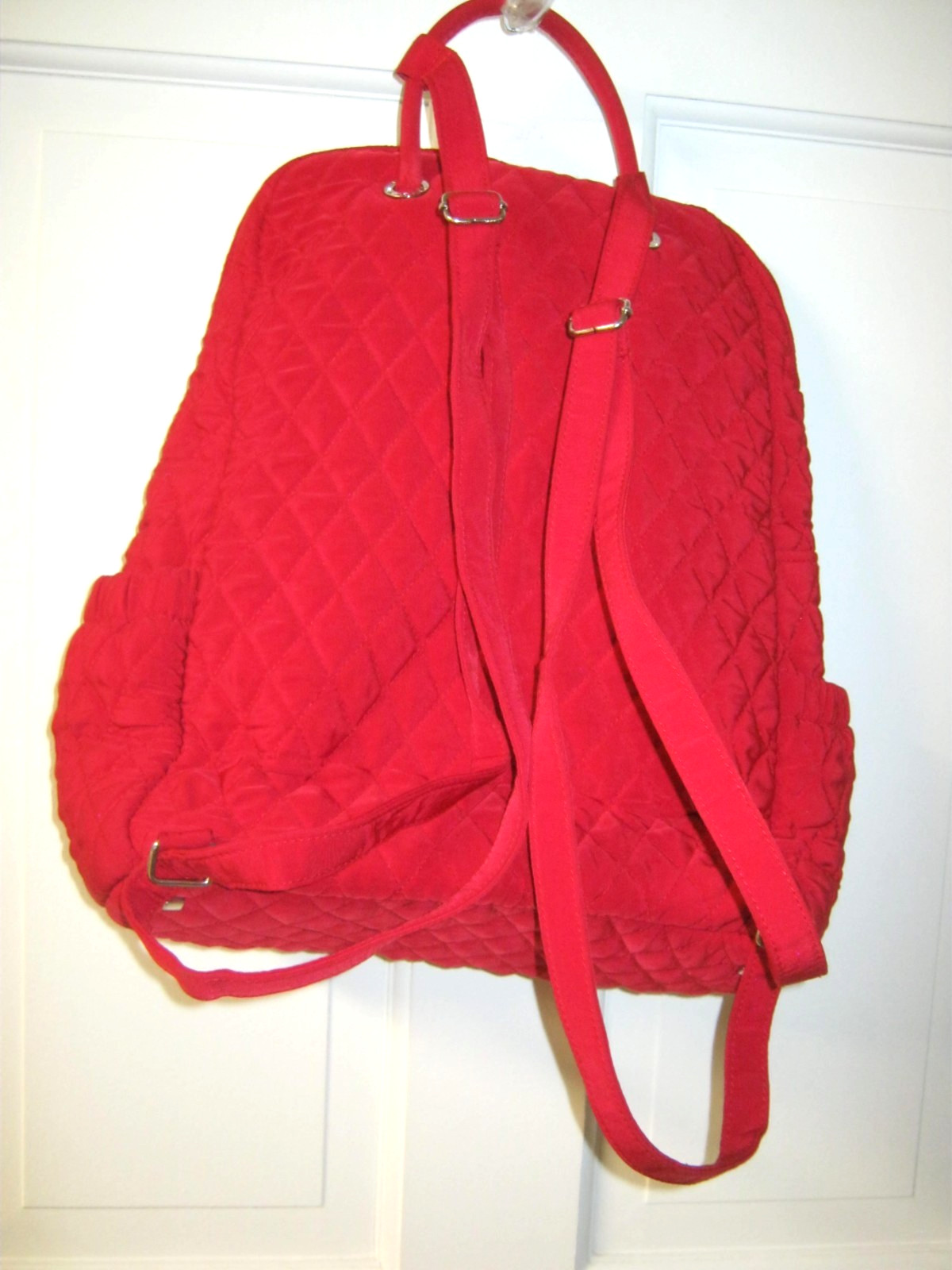 Vera Bradley Small Backpack Solid RED Microfiber … - image 2