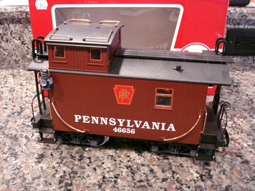 LGB The Big Train Escala G 46656 4 Ejes PRR Pennsylvania Madera Caboose Tren Vagón | Zustand: New