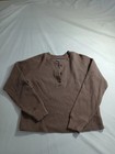 Old Navy Womens Small Waffle Knit Henley Pullover Sweater Taupe Brown S — photo 3