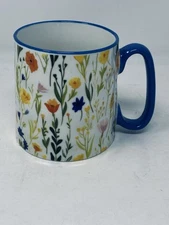 Bella Floral Coffee Mug 10 Strawberry Street 14 oz Colorful Flowers