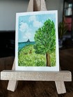 ACEO bunnies by the sea. Watercolor landscape. Tiny art. Kelly.Ospina — photo 2