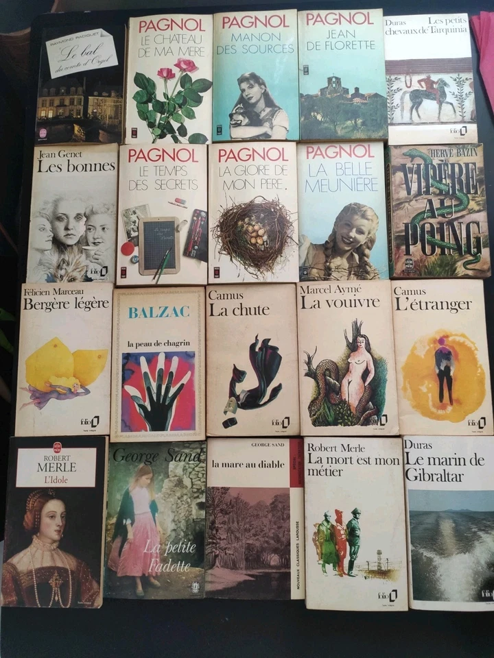 French Novels Lot of 40 Classics Literature Fiction Foto 2 de 2