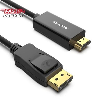 4K Displayport to HDMI 6 Feet Cable, Uni-Directional DP 1.2 Computer to HDMI 1.4