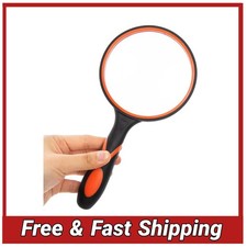 10X Magnifying Glass 100mm Large Handheld Reading Lens for Seniors  Kids - 4"