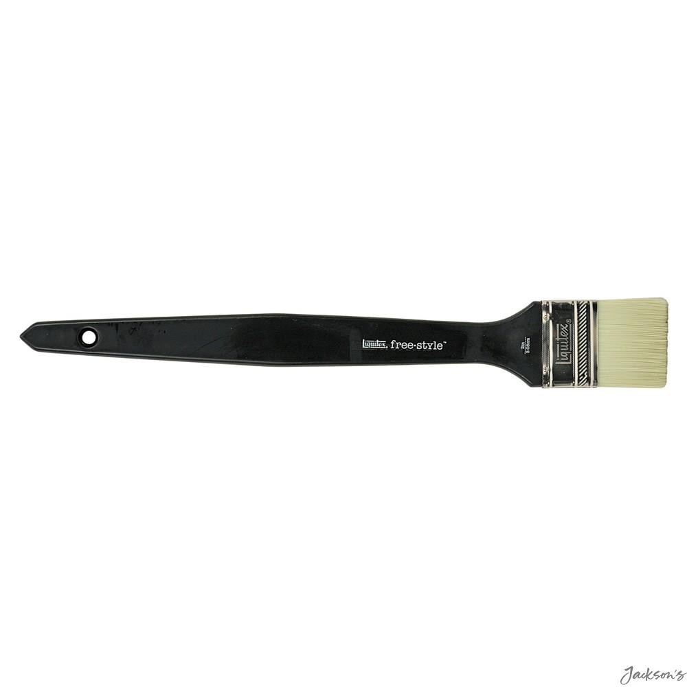 Liquitex Professional Freestyle Flat Brush Synthetic 2in Long Handle Varnish