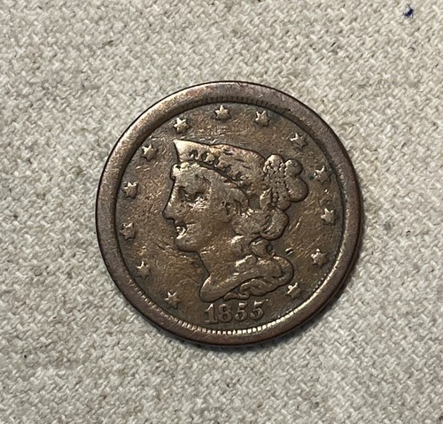 1855 Braided Hair Half Cent