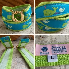 Womens Douglas Paquette Whale Preppy Belt Adjustable Fits 38” & smaller