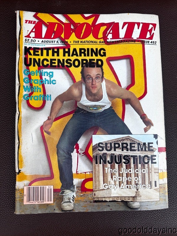 The Advocate Gay & Lesbian 1986 Keith Haring Magazine