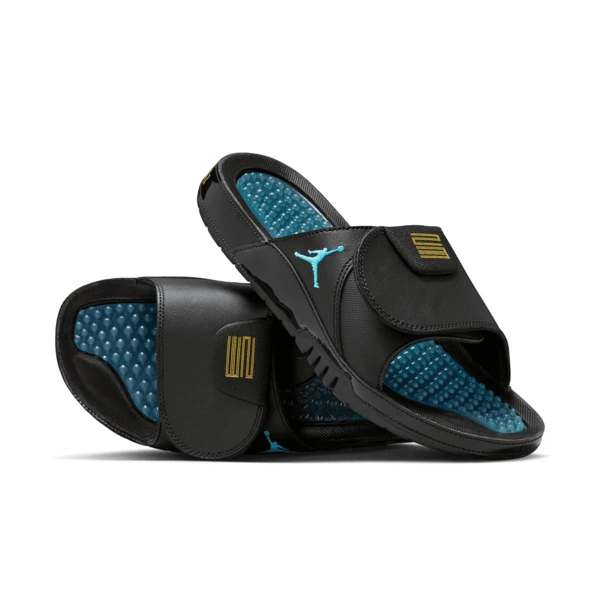 Jordan HYDRO XI Retro Slides Gamma Blue🔥New Men Black Summer