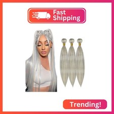 PGrey/613 Grey Bundles Human Hair Straight Bundles Human Hair 22 24 26 Inch Blon