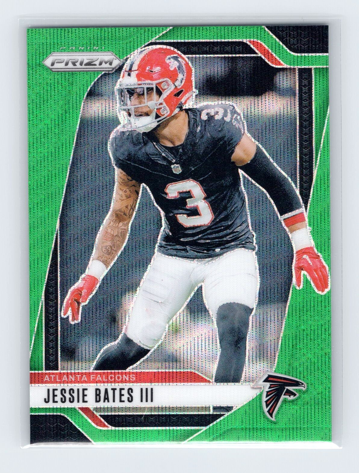 Jessie Bates III Atlanta Falcons 2024 Panini Prizm #14 Green Wave