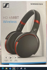 Sennheiser HD 458BT Over-Ear Wireless Headphones - Black/Red for