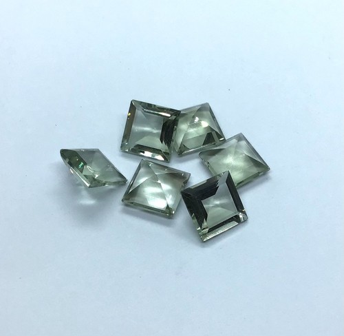 AAA Green Amethyst Square Cut Natural Loose Gemstone For Assorted All Jewelry - Picture 14 of 18