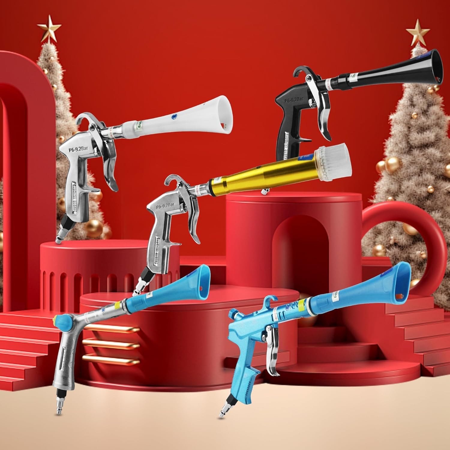 Car Dry Cleaning Gun,Tornado Air Gun,High Pressure Blow Gun,Fast... 