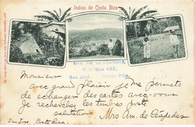 Costa Rica - Costa Rican Indians - Mrs Am. Cachet by Cespedes
