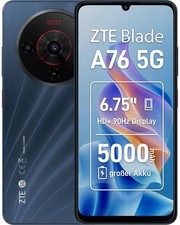 ZTE Blade A76 5G Smartphone, 6,75 Zoll, 128GB, 6GB RAM, schwarz