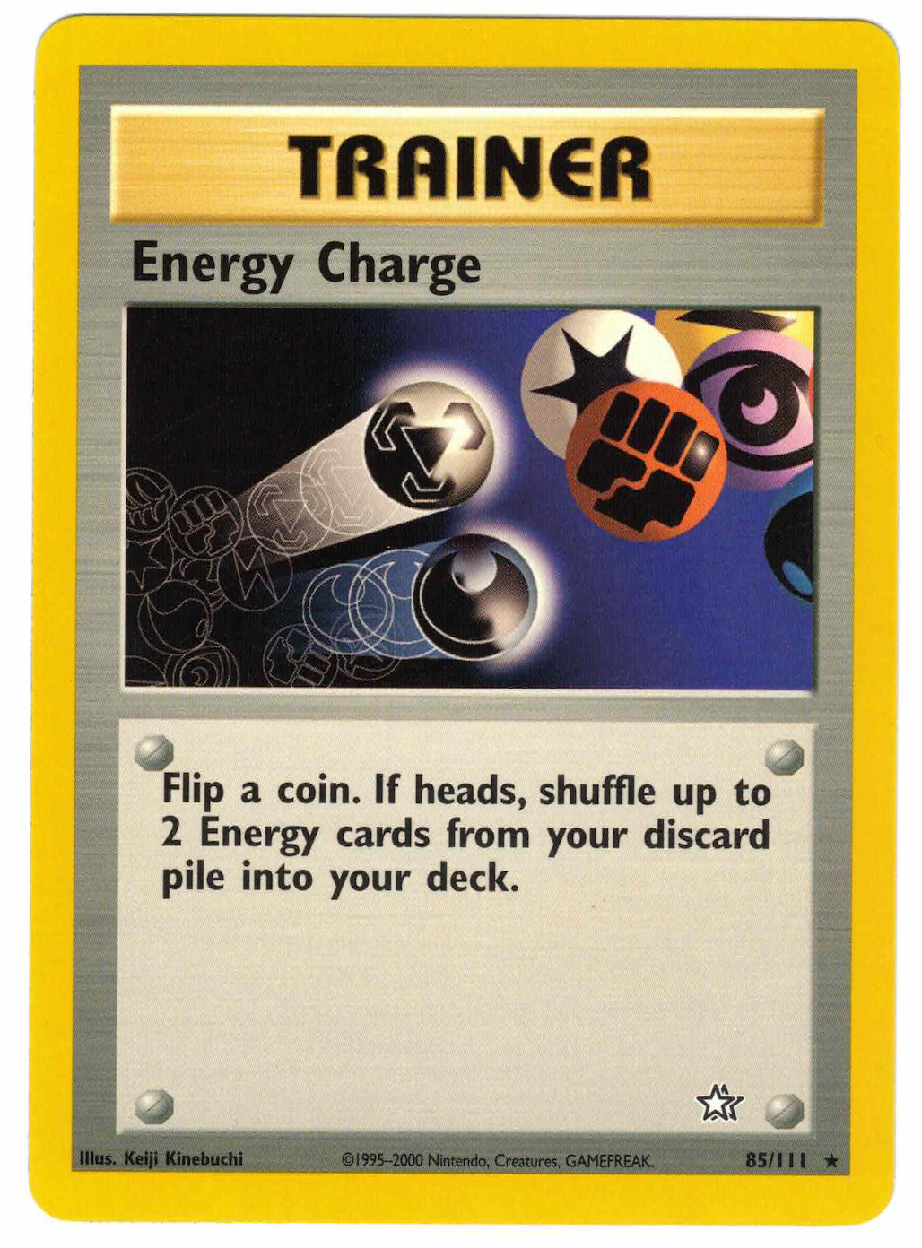 Energy Charge 85/111 Neo Genesis Regular Rare Vintage Pokemon Card