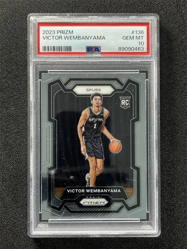 2023-24 Panini Prizm Victor Wembanyama #136 Base Rookie RC PSA 10 GEM MT &07075