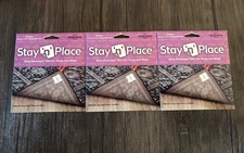 Lot of 3 Mohawk Home Stay 'n' Place Rug Tabs 4x4 4-Pack Adhesive Grippers NEW