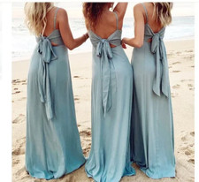 NWT SHOW ME YOUR MUMU Bridal Lauren Tie Maxi Dress Sage XS Wedding Bridesmaid