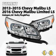 Halogen Headlight For 2013-2016 Chevy Malibu Wo Projector Leftright Pair Halogen Headlight For 2013-2016 Chevy Malibu Wo Projector Leftright Pair