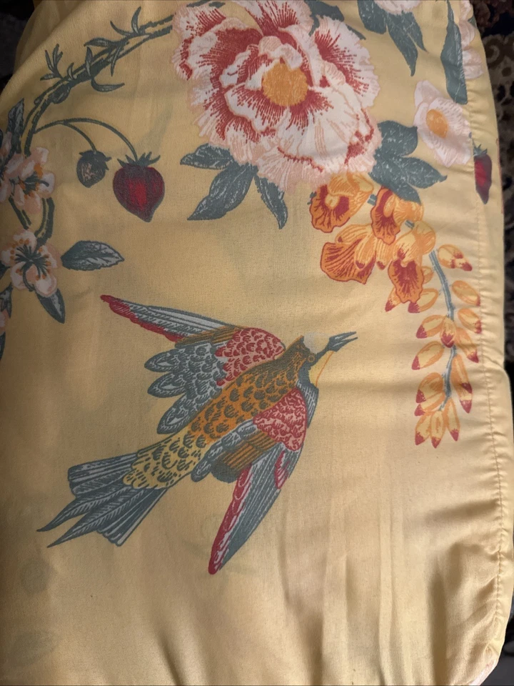 Nuevo en Paquete Pem America Spring Chinoiserie 8 Piezas Juego Edredón Amarillo Reversible King Foto 4 de 4