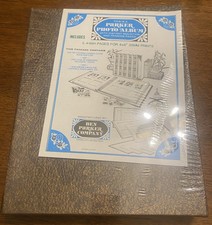 BEN PARKER Photo Album New Sealed Vintage 46H BLACK GOLD REDISH ORANGE