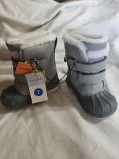 Toddler kids Gray Denver purple Winter snow warm Boots Cat  Jack SIZE 7