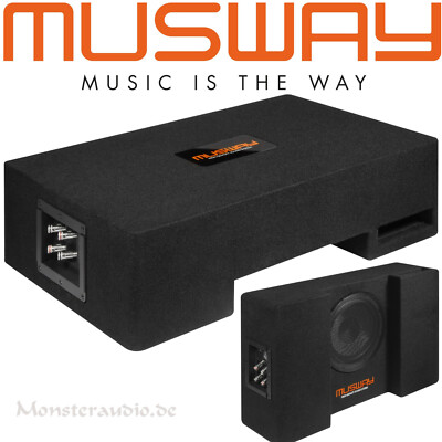 MUSWAY MF-108Q Down-Fire Subwoofer Auto Sub 20cm Mini Flach Klein Bassreflex