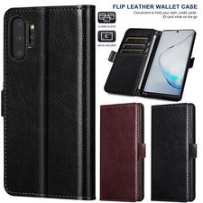 For Samsung Galaxy Note 10 5G Case Leather Wallet Flip Hybrid Slim Phone Cover