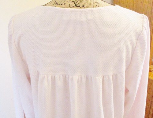 Chemise de nuit femme vintage Miss Elaine LS, rose clair, broderie et dentelle taille L - Photo 6/10