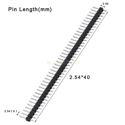 100PCS 40Pin 2.54mm Single Row Straight Male Pin Header Strip PBC NEW