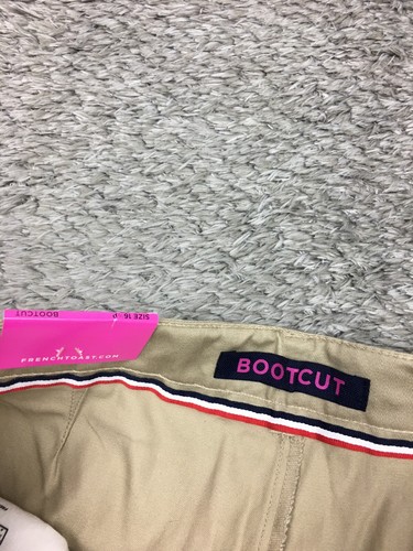 Pantalone bootcut kaki brindisi francese bambina taglia 16,5 beige cotone uniforme - Foto 6 di 14