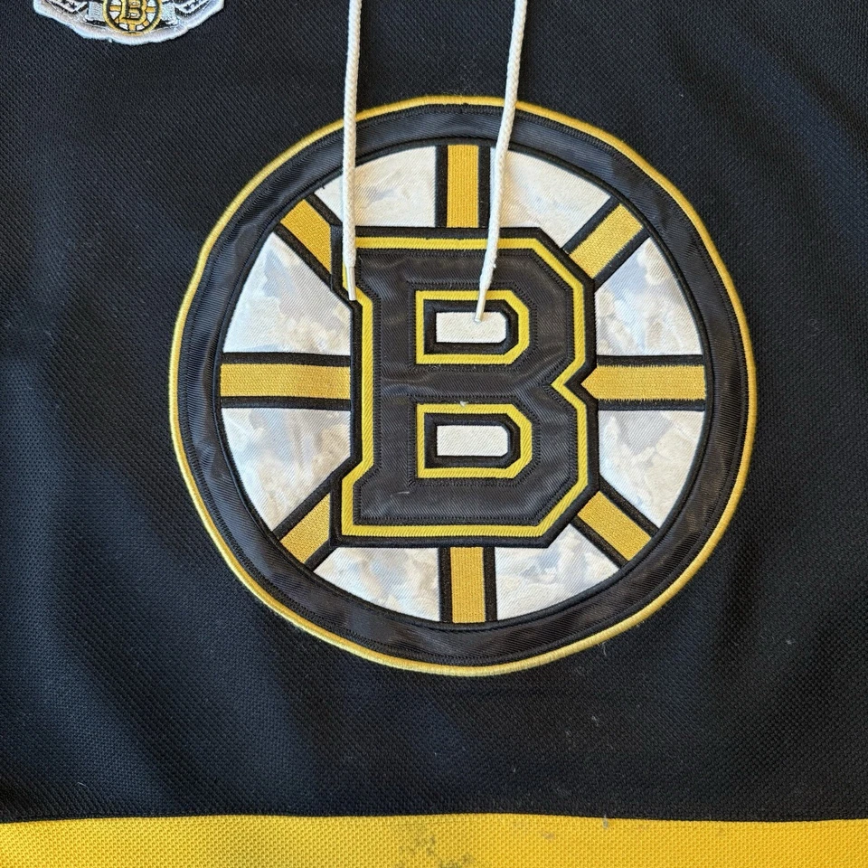 Camiseta Rich Peverley Boston Bruins 50 Negra Amarilla NHL CCM Reebok Stanley Cup Foto 4 de 4