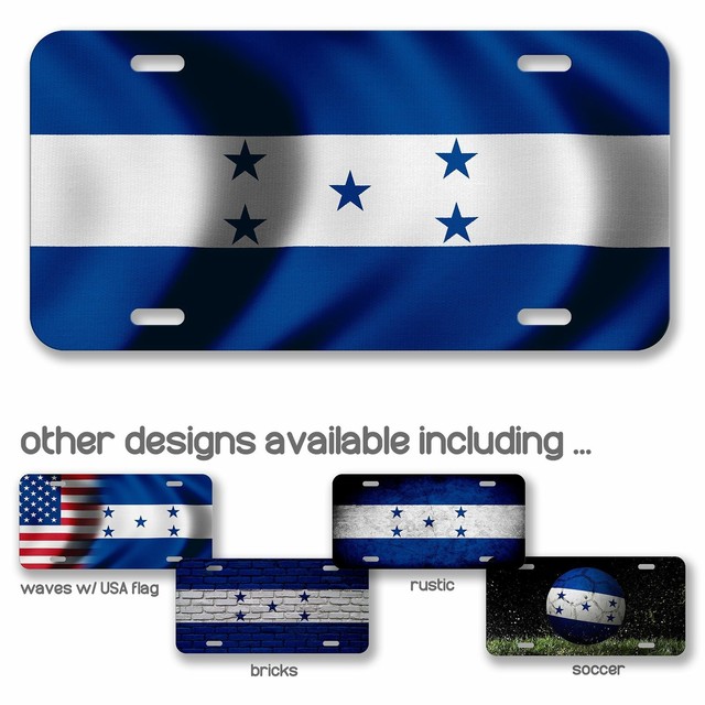 High Grade Aluminum License Plate Flag of Honduras (Honduran) Many