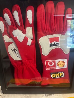 Michael Schumacher Framed Signed OMP Race Glove set