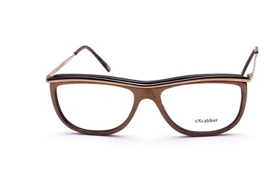 Vintage Brille Excalibur Gold Schwarz goldenes Metall-Top und Bügel   C9