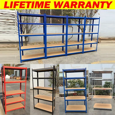 5 Tier Garage Shelving Unit Storage Shelves Boltless Shelf Racking Heavy Duty