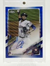 Enoli Paredes 2021 Topps Chrome Rookie Autographs #RA-EP Blue Wave /150