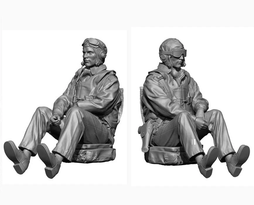 1/32 Legend Production WW2 US Navy Pilot & Rear Gunner Set I (4 Heads) #LF3233 - Image 2 of 4