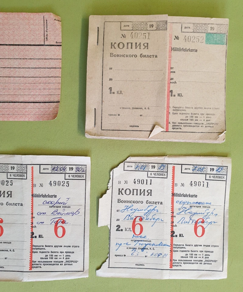 Konvolut BRD DDR UdSSR Militär Fahrkarten Tickets - Bild 4 von 4