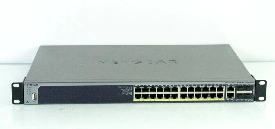 NETGEAR ProSAFE M4100-26-POE 24 Port Ethernet Managed Switch PoE 10/100 o315 - Image 4 of 4
