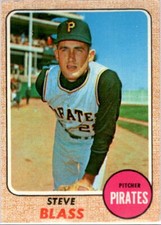 1968 Topps #499 Steve Blass VG/EX Very Good/Excellent Pirates ID:39669